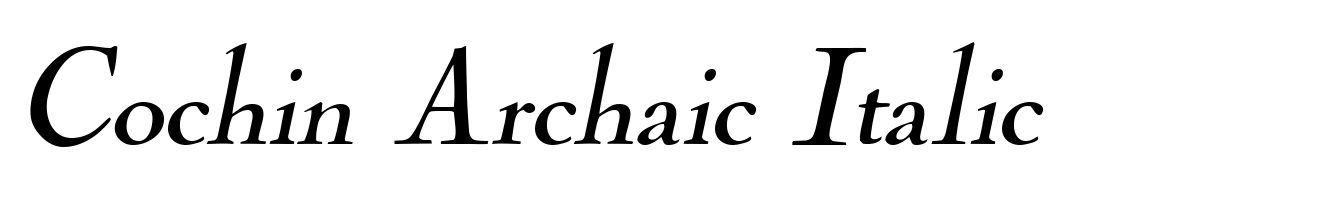 Cochin Archaic Italic