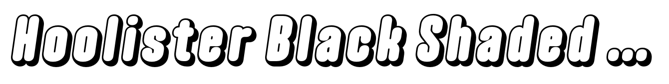 Hoolister Black Shaded Italic