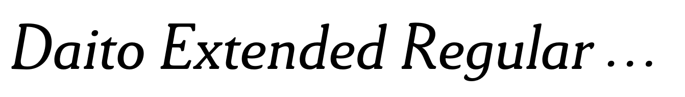 Daito Extended Regular Italic