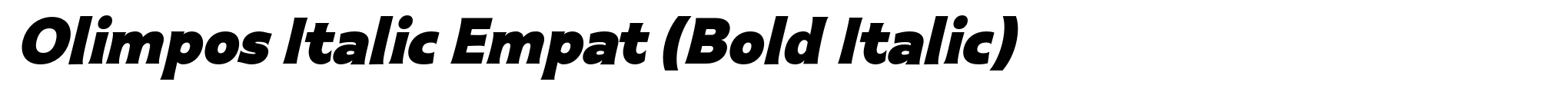 Olimpos Italic Empat (Bold Italic) image