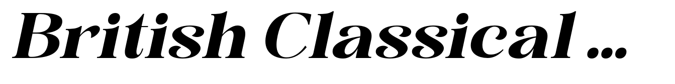 British Classical Bold Italic
