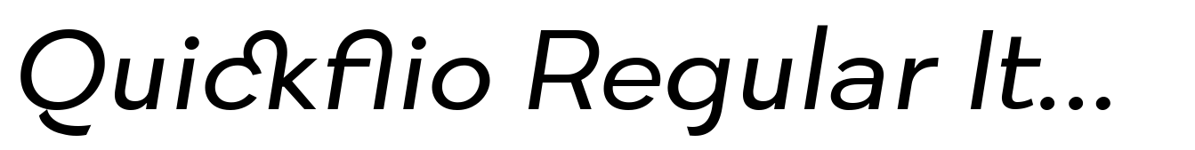 Quickflio Regular Italic