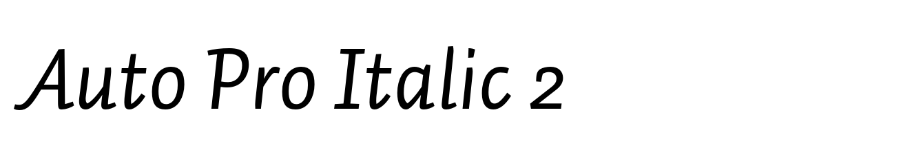 Auto Pro Italic 2