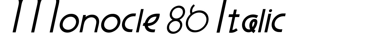 Monocle 86 Italic