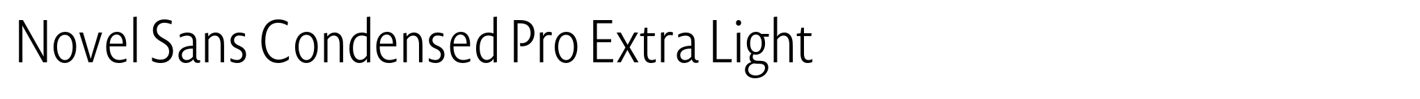 Novel Sans Condensed Pro Extra Light image