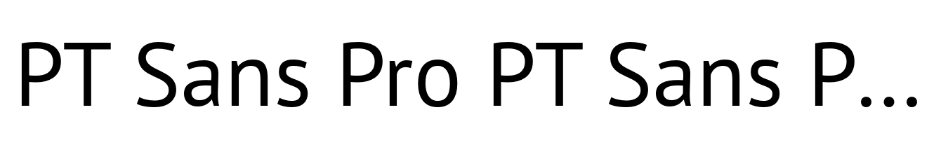 PT Sans Pro PT Sans Pro