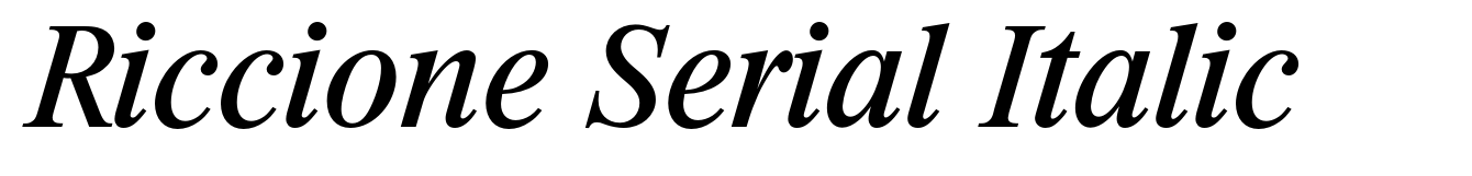 Riccione Serial Italic