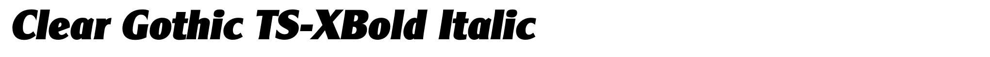 Clear Gothic TS-XBold Italic image