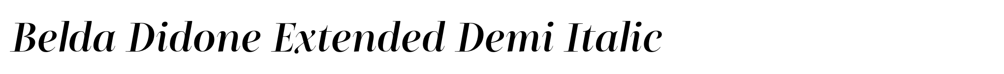 Belda Didone Extended Demi Italic image