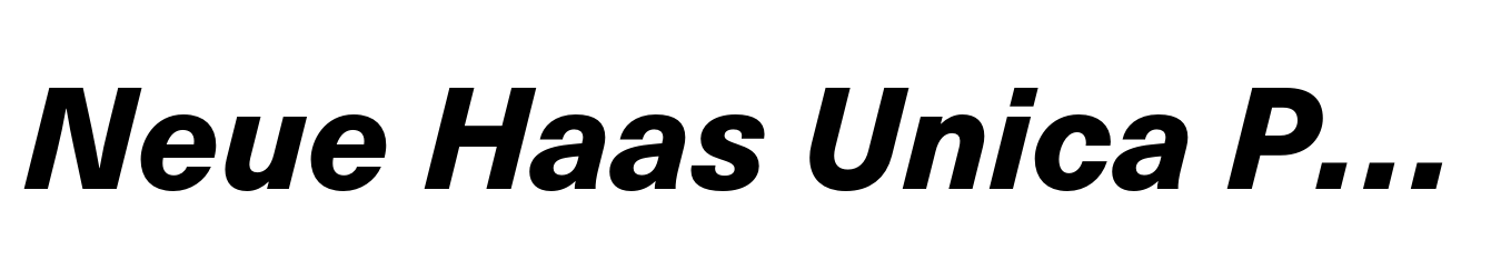 Neue Haas Unica Paneuropean Heavy Italic