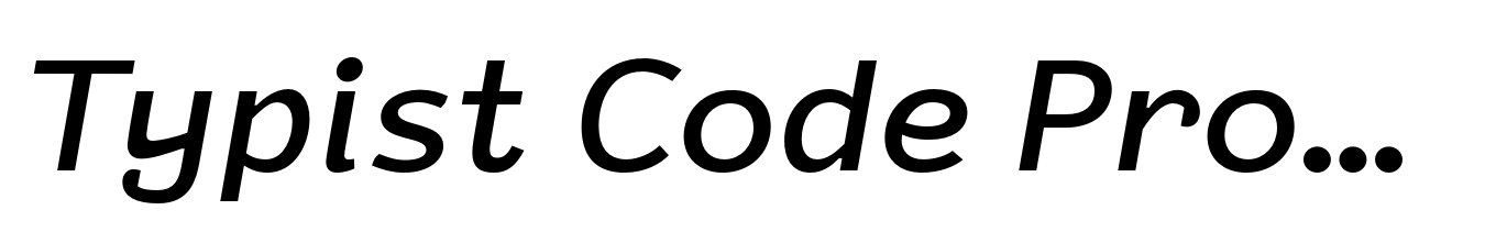 Typist Code Prop Semibold Italic