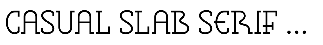 Casual Slab Serif JNL Regular