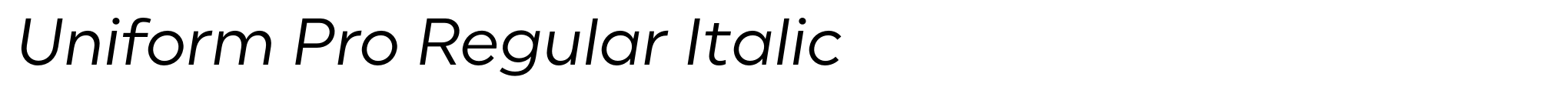 Uniform Pro Regular Italic image