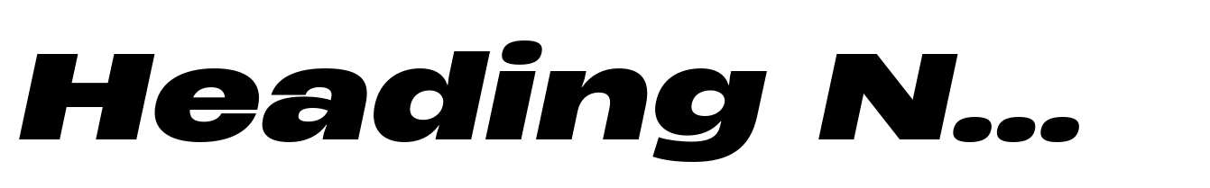 Heading Now 96 Bold Italic