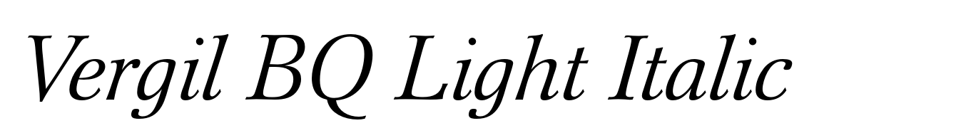 Vergil BQ Light Italic