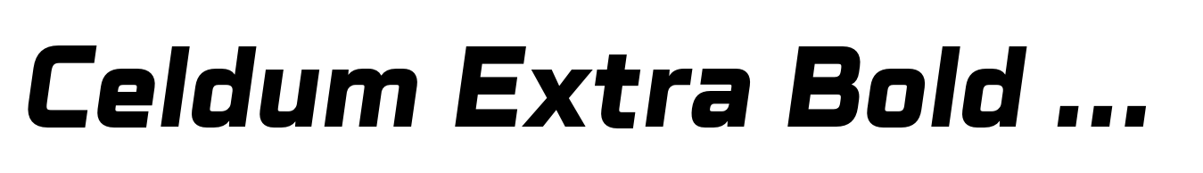 Celdum Extra Bold Italic