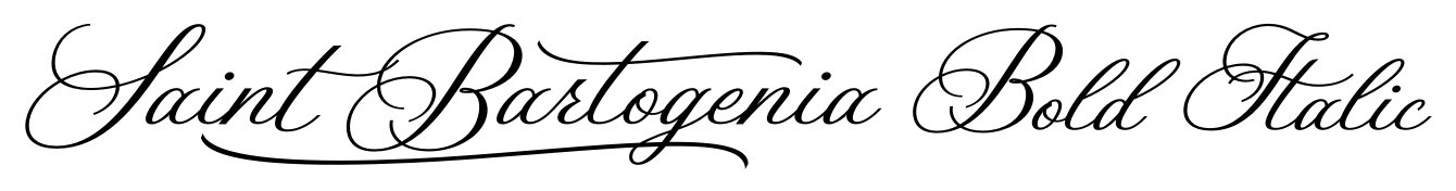 Saint Bartogenia Bold Italic