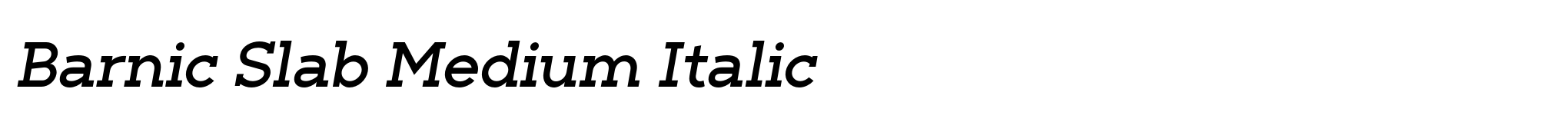 Barnic Slab Medium Italic image