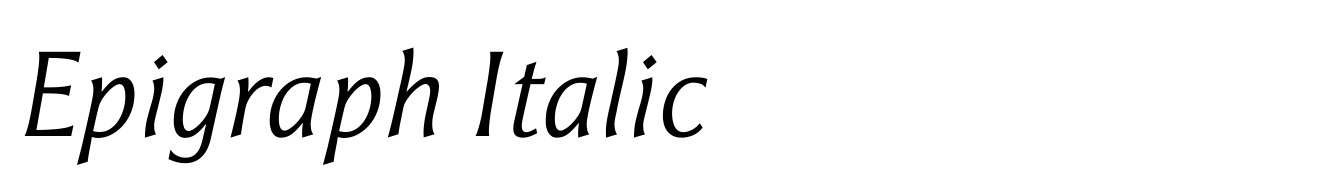 Epigraph Italic