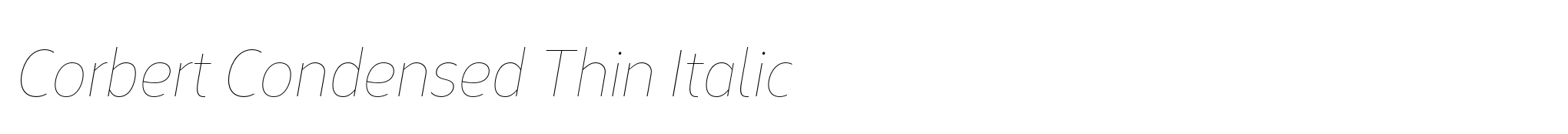 Corbert Condensed Thin Italic image