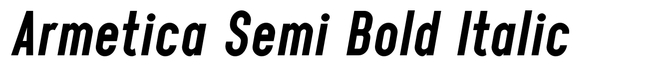 Armetica Semi Bold Italic