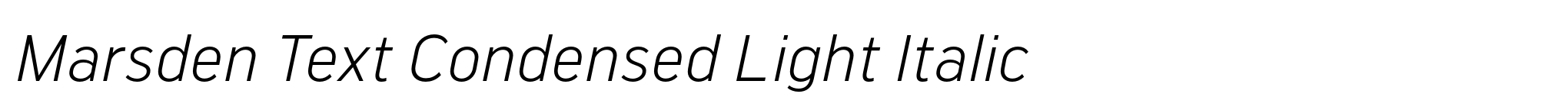 Marsden Text Condensed Light Italic image