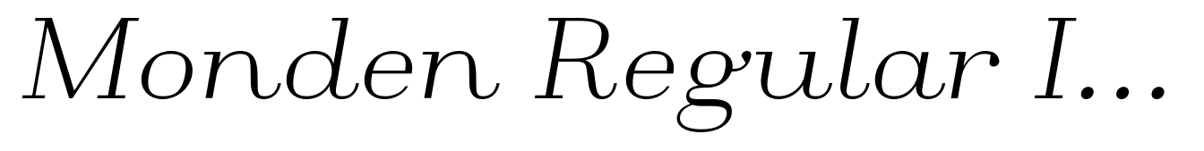 Monden Regular Italic