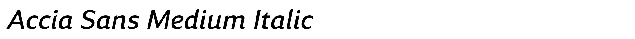 Accia Sans Medium Italic image
