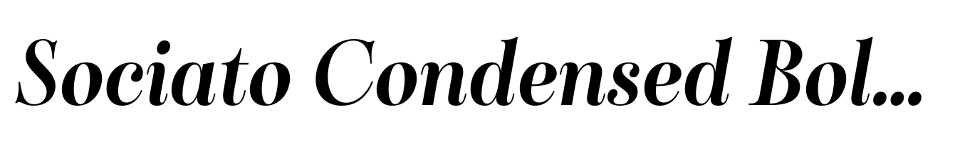 Sociato Condensed Bold Italic