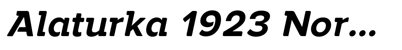 Alaturka 1923 Normal Bold Italic
