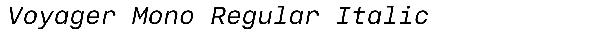 Voyager Mono Regular Italic image