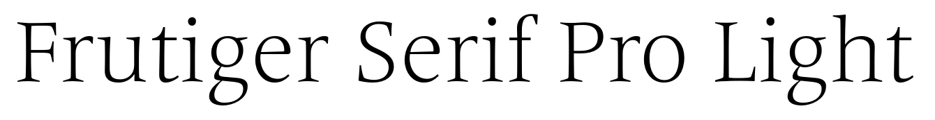 Frutiger Serif Pro Light