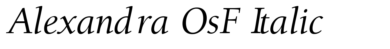 Alexandra OsF Italic