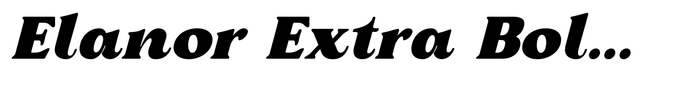 Elanor Extra Bold Italic