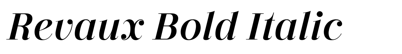 Revaux Bold Italic