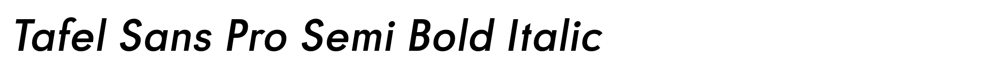 Tafel Sans Pro Semi Bold Italic image
