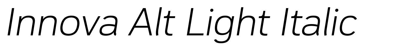 Innova Alt Light Italic