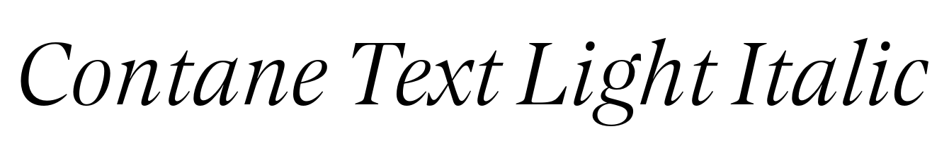 Contane Text Light Italic