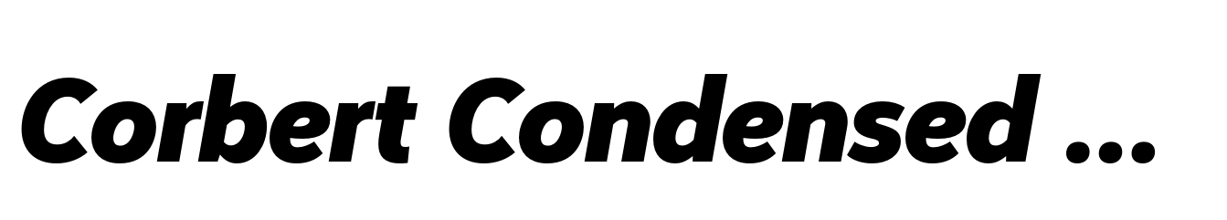 Corbert Condensed Black Italic