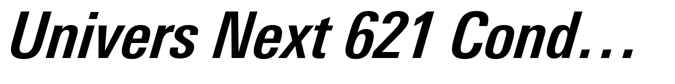 Univers Next 621 Condensed Bold Italic
