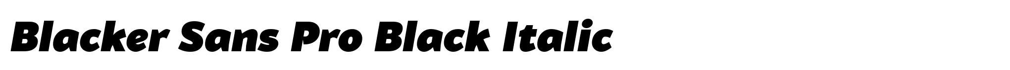 Blacker Sans Pro Black Italic image