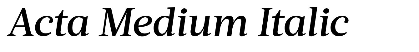 Acta Medium Italic