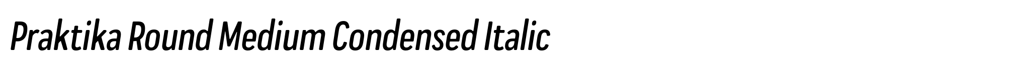 Praktika Round Medium Condensed Italic image