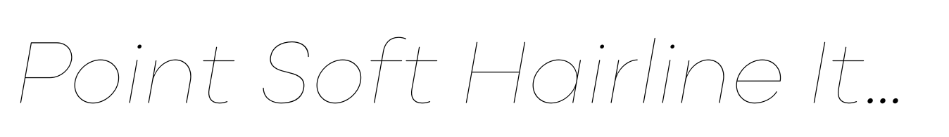 Point Soft Hairline Italic