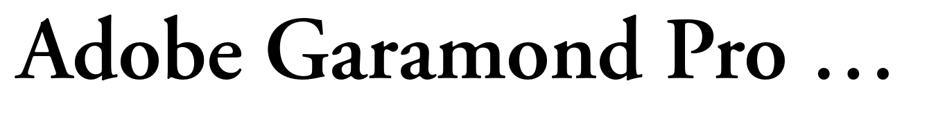 Adobe Garamond Pro Semibold