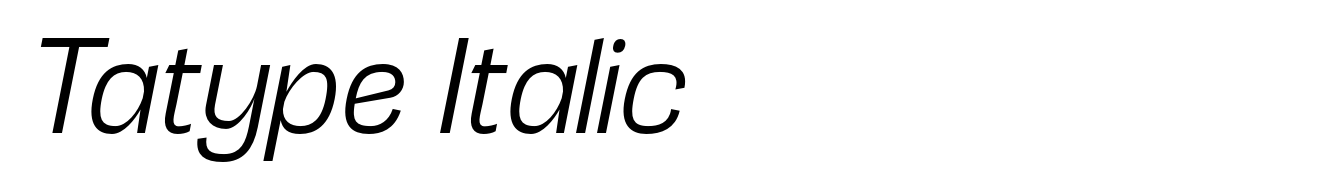 Tatype Italic