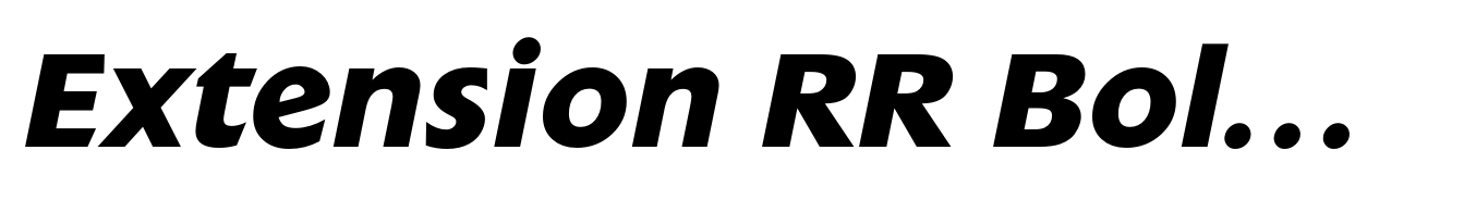 Extension RR Bold Italic