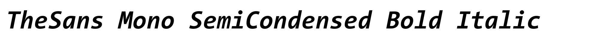 TheSans Mono SemiCondensed Bold Italic image