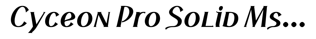 Cyceon Pro Solid Msc Italic