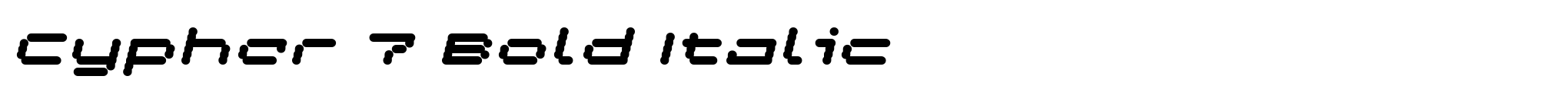 Cypher 7 Bold Italic image
